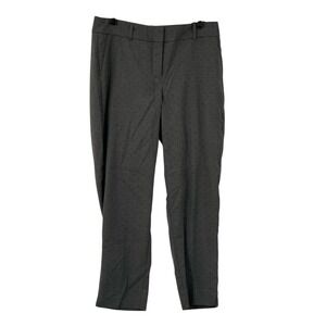 Chico's Fabulously Slimming Dress Pants Gray Black Dots Taper Leg Size 1/Med‎